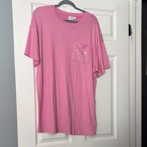 Celebrity Pink Short Sleeve Pocket Tee in Pink